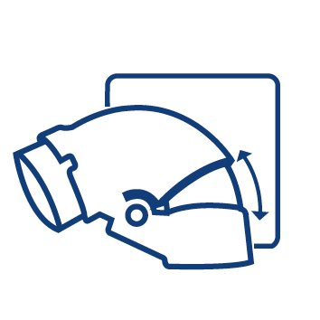 raccordo snodabile fino al 70%